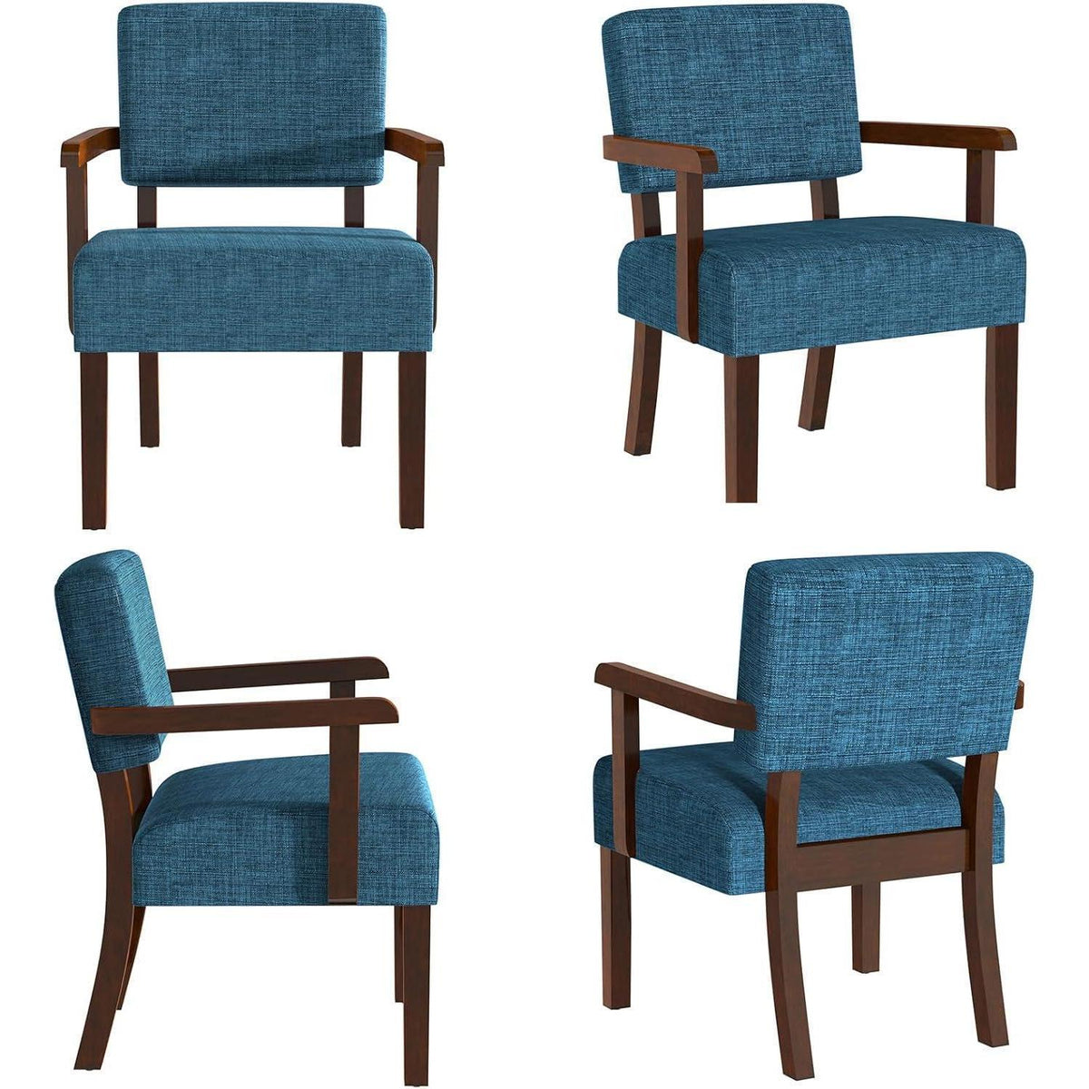 Loungesessel Set 2 Sessel & 1 Tisch, Blau, Bequem & Modern