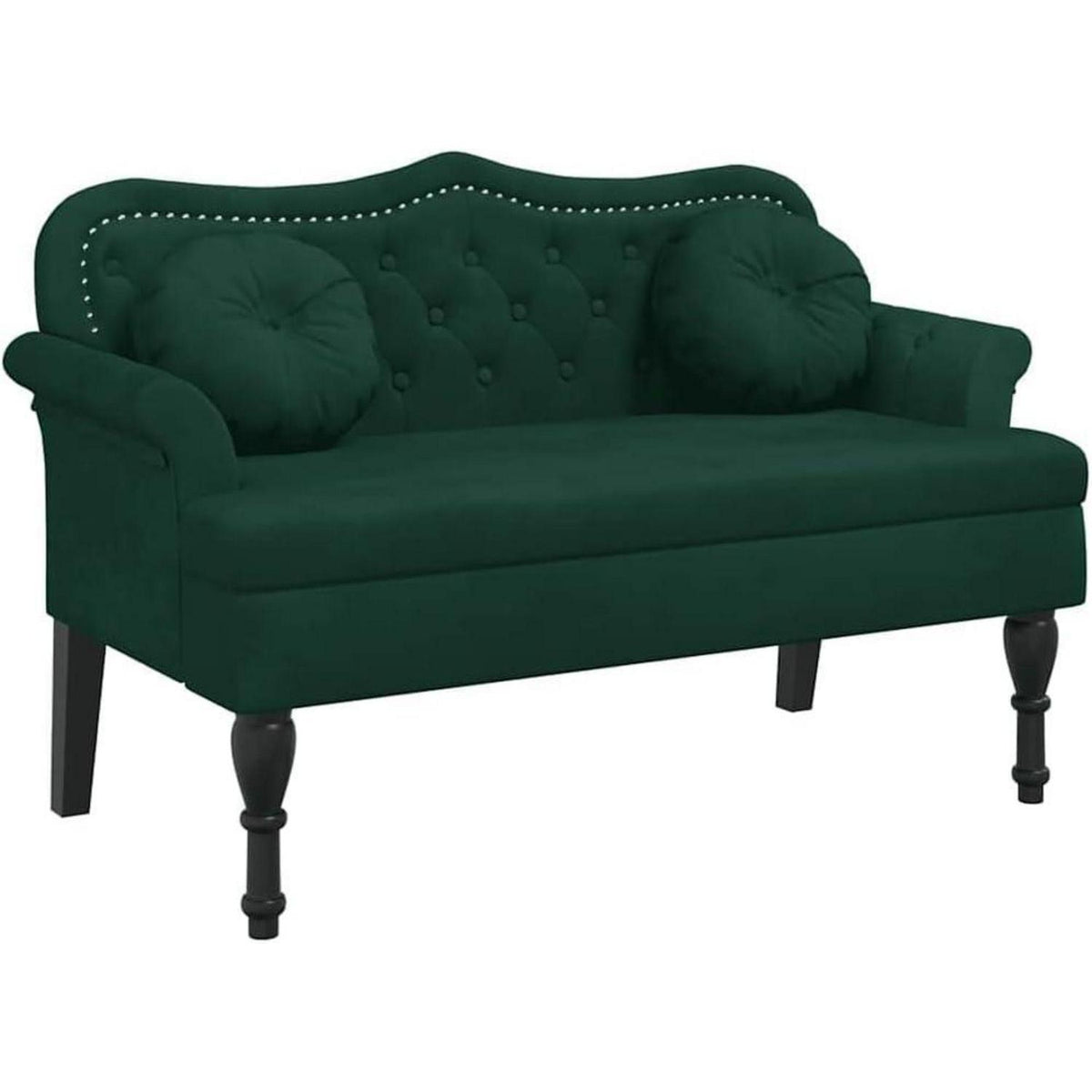 2-Sitzer Samtsofa Dunkelgrün – Modernes Polstersofa für Wohnzimmer
