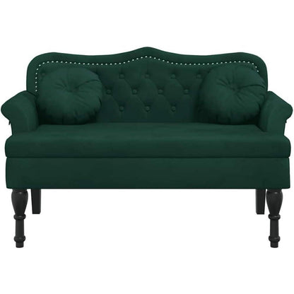2-Sitzer Samtsofa Dunkelgrün – Modernes Polstersofa für Wohnzimmer