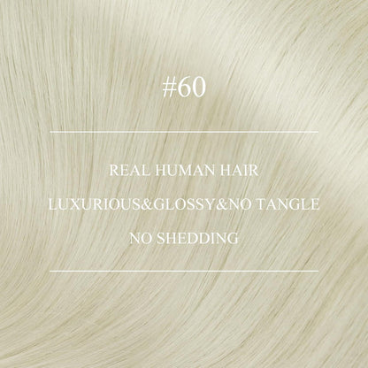 Echthaar Nano Ring Extensions Platinblond 65cm Gerade