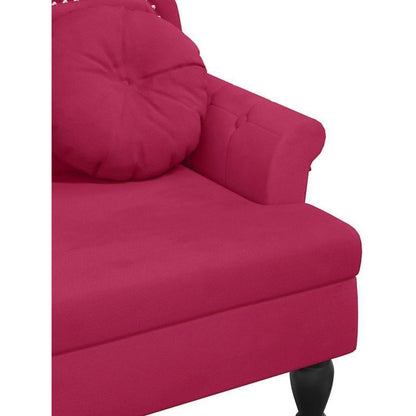Sitzbank 2-Sitzer mit Kissen, Weinrot, Samtoptik & Modernes Design