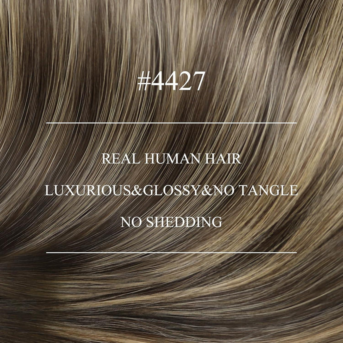 Nano Ring Extensions Braun Ombre Blond Echthaar 40cm