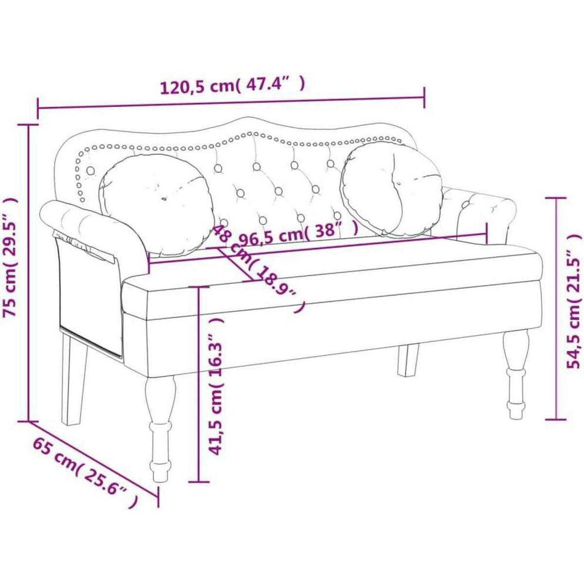2-Sitzer Samtsofa Loveseat Braun – Modernes Polstersofa
