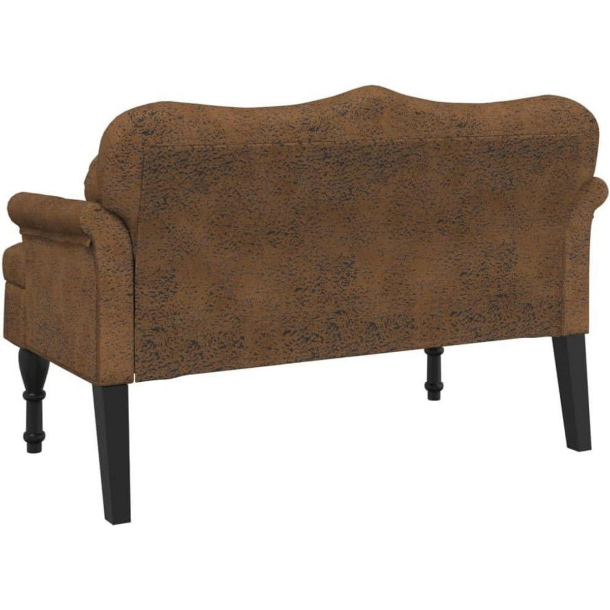 2-Sitzer Samtsofa Loveseat Braun – Modernes Polstersofa