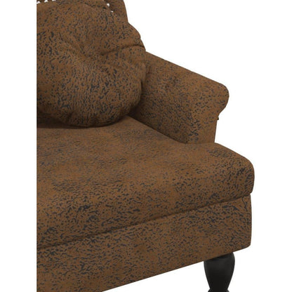 2-Sitzer Samtsofa Loveseat Braun – Modernes Polstersofa