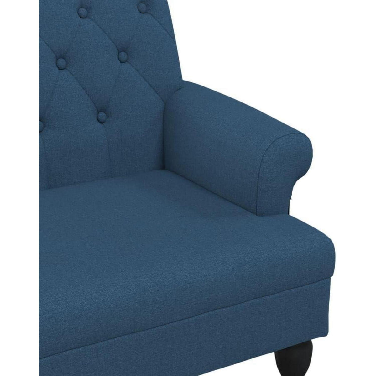 2-Sitzer Sofa Retro-Stil Blau – Bequeme Loveseat für Wohnzimmer