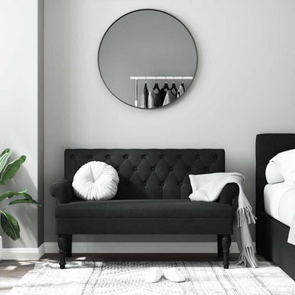2-Sitzer Sofa Retro-Stil Schwarz – Bequeme Loveseat für Wohnzimmer