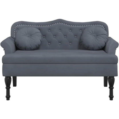 2-Sitzer Samt Sofa Dunkelgrau – Bequeme Couch für Wohnzimmer