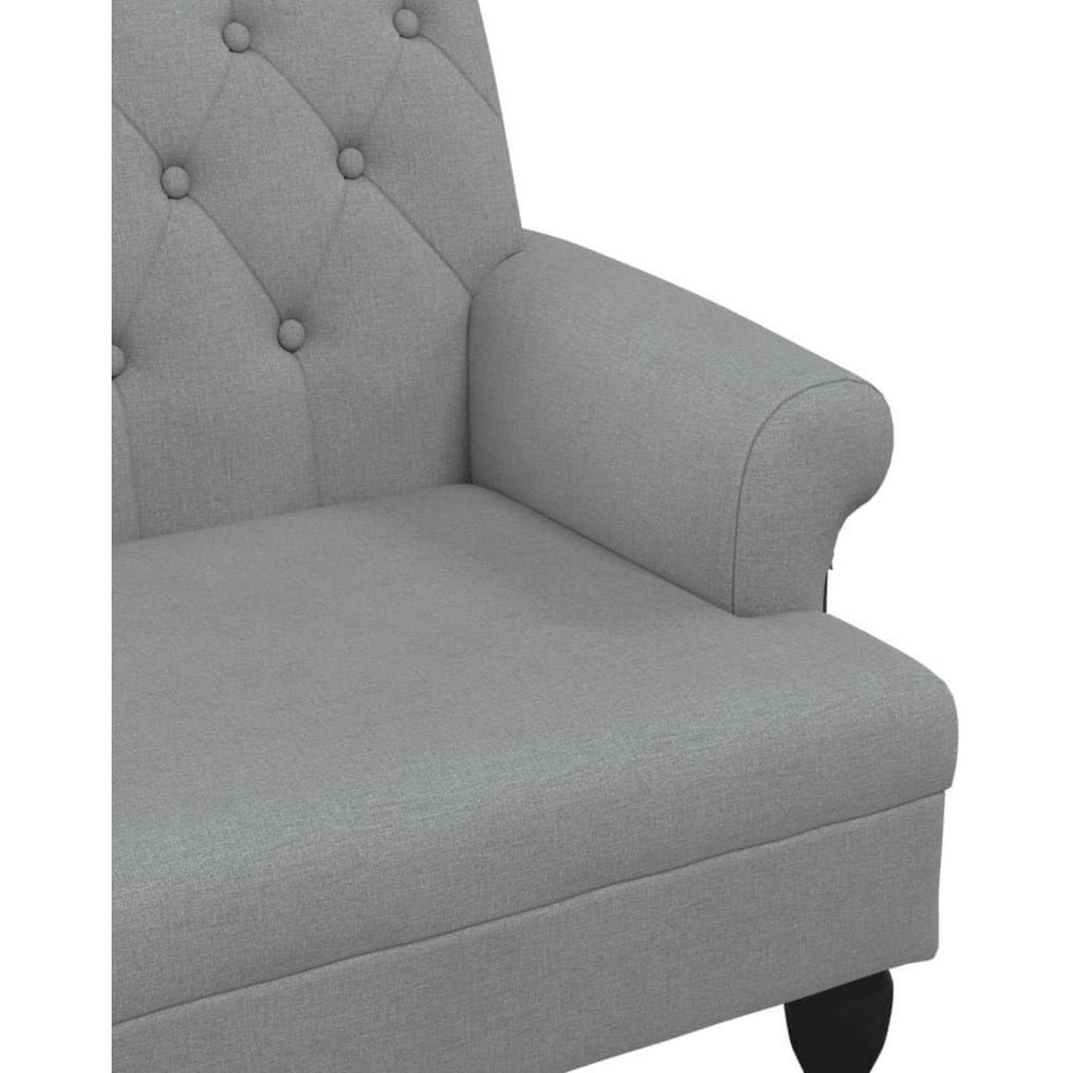 2-Sitzer Sofa Retro-Stil Hellgrau – Loveseat für Wohnzimmer