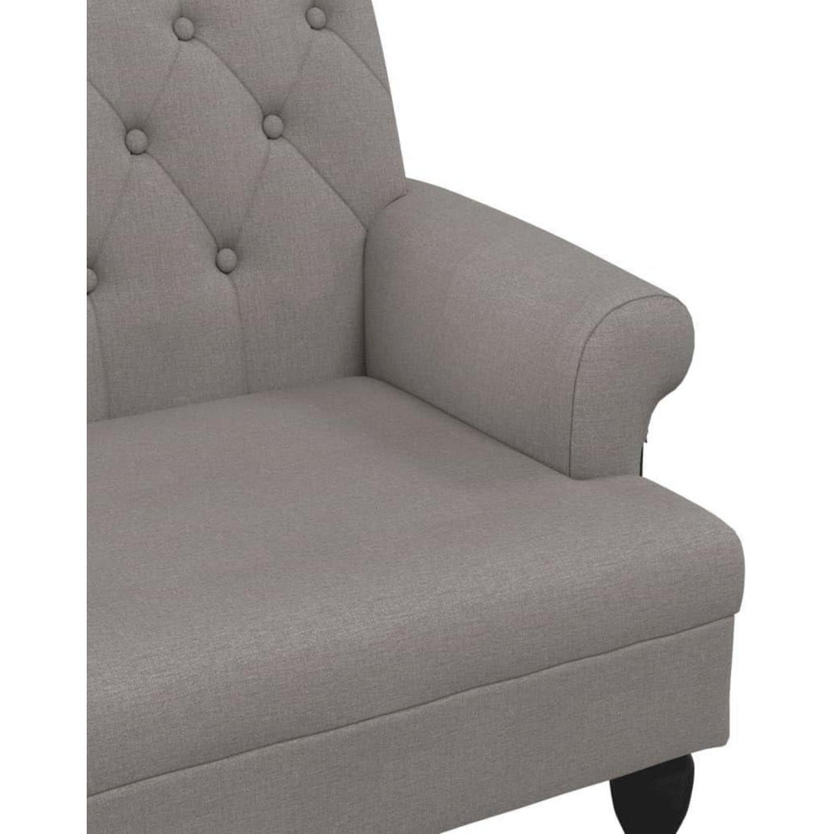 Sitzbank mit Rückenlehne, Retro-Stil, Taupe