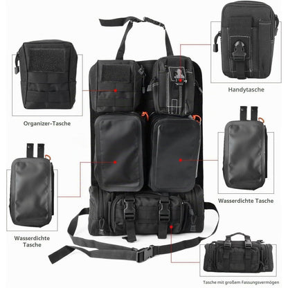 Taktischer Autositz-Organizer mit Molle-Taschen für Fahrzeuge