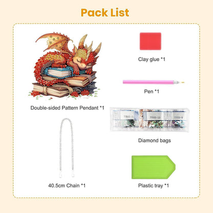 Diamantmalerei Anhänger Schlafender Drache – 5D DIY Set