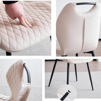 Rundes Esszimmer-Set 100cm | Tisch + 4 Moderne Stühle