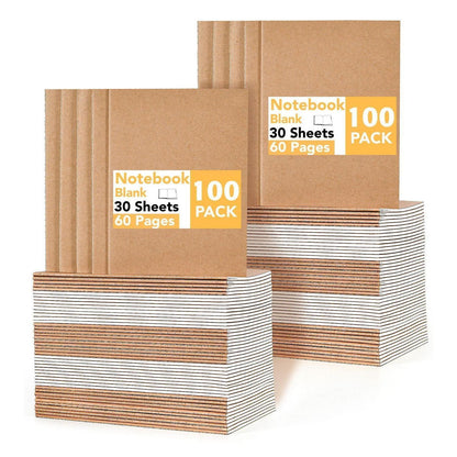 Blanko Notizbuch A5 – 100er Set für Schule & Büro