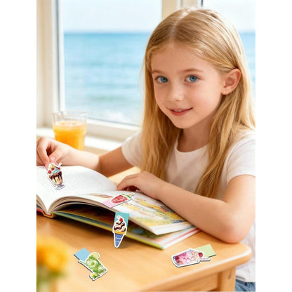 Magnetische Lesezeichen Kinder – Eis & Sommer Motive 9er Set
