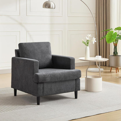 Übergroßer Leinen-Akzentstuhl – Modernes Wohnzimmer & Büro