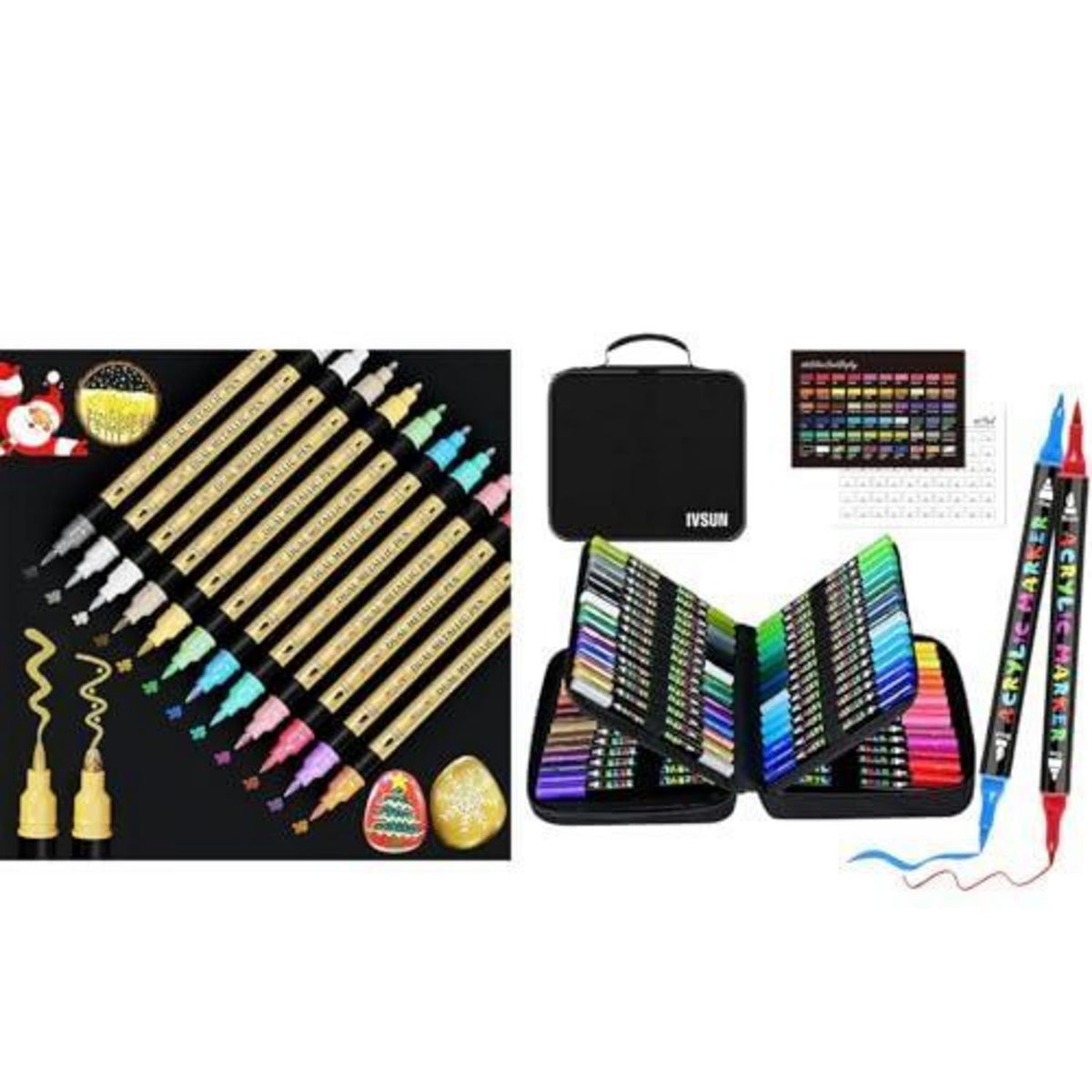 60 Acryl Marker Stifte Set | Wasserfest & Vielseitig zum Basteln