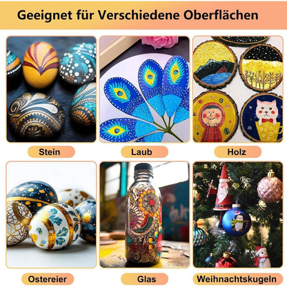 60 Acryl Marker Stifte Set | Wasserfest & Vielseitig zum Basteln