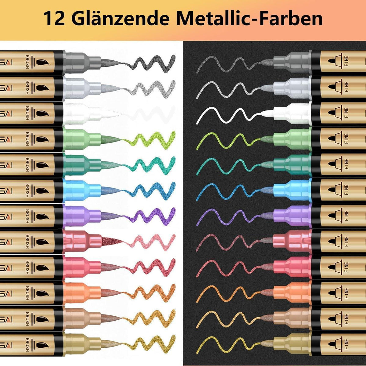 60 Acryl Marker Stifte Set | Wasserfest & Vielseitig zum Basteln