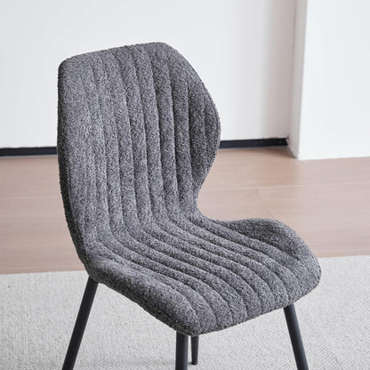 8er Set Esszimmerstühle Modern Schwarz Streifenmuster