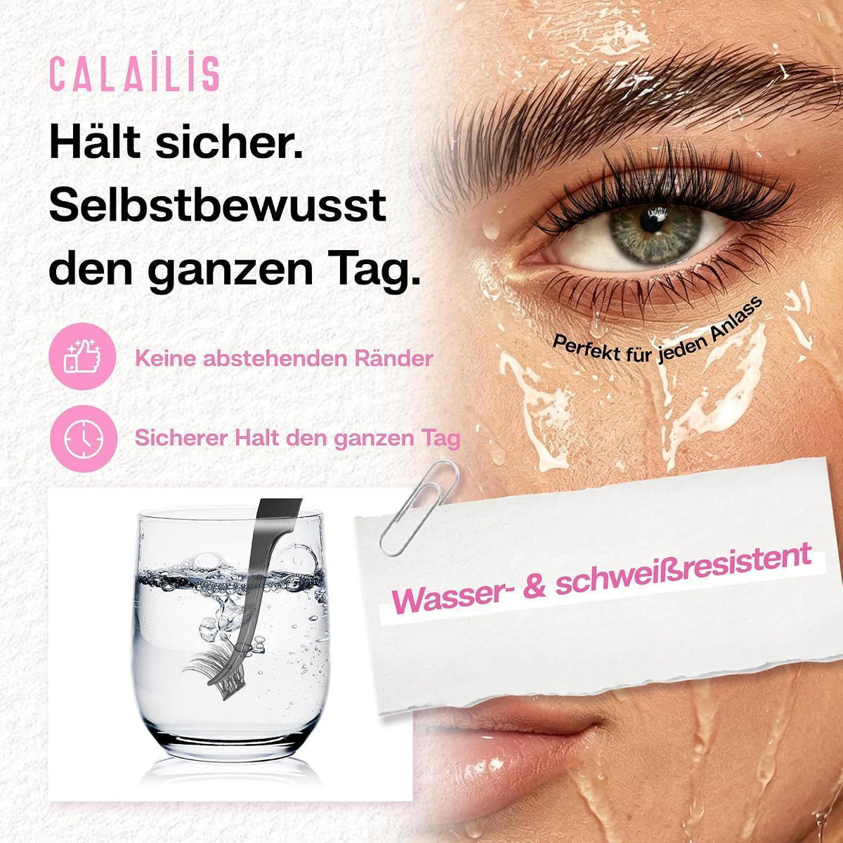 Selbstklebende Wimpern Extensions D Curl Wispy – Wiederverwendbar & Ohne Kleber