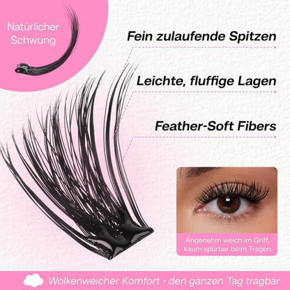 Selbstklebende Wimpern Extensions 216 Pcs D Curl Wispy