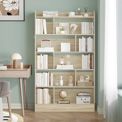 Bücherregal 6 Fächer – Eichenbeige, 24 x 100 x 170 cm