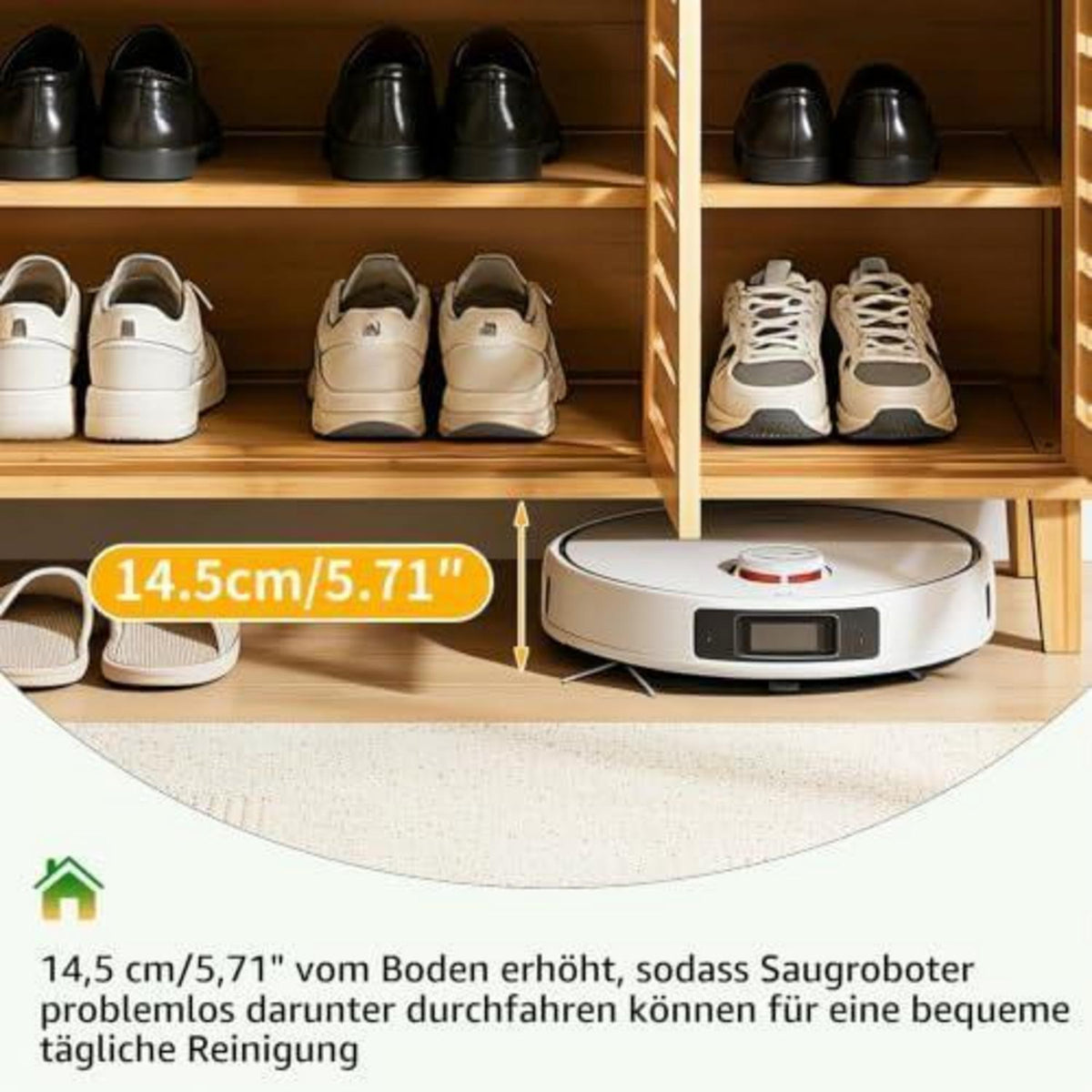 Schuhschrank mit 5 Ablagen & 3 Türen – Flexibel & Geruchsneutral