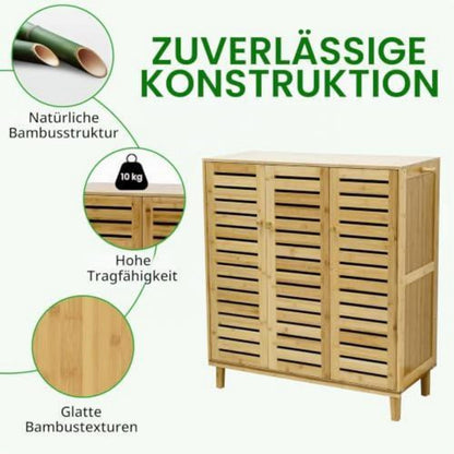 Schuhschrank mit 5 Ablagen & 3 Türen – Flexibel & Geruchsneutral