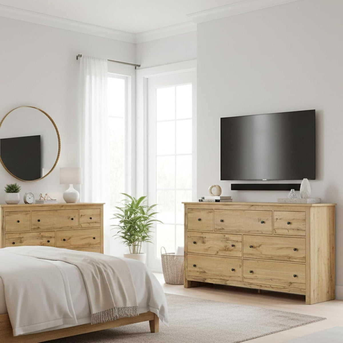 Kommode mit 7 Schubladen – Sideboard für Wohnzimmer & Schlafzimmer