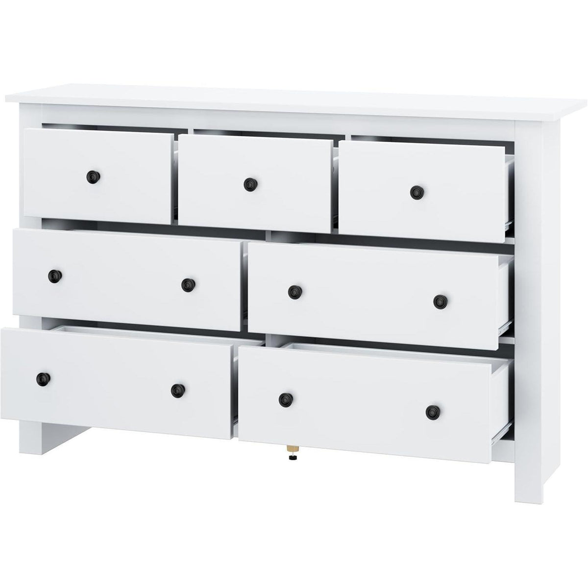 Kommode mit 7 Schubladen – Weißes Sideboard für Wohnzimmer & Schlafzimmer