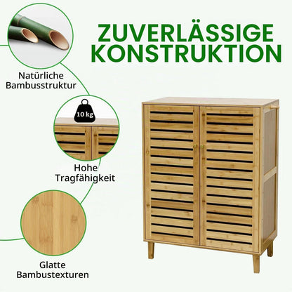 Schuhschrank mit 5 Ablagen & 2 Türen – Schuhregal für Flur & Diele