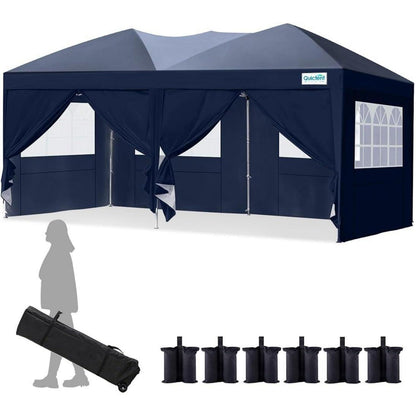 Faltpavillon 3x6m wasserdicht mit Seitenwänden & UV-Schutz
