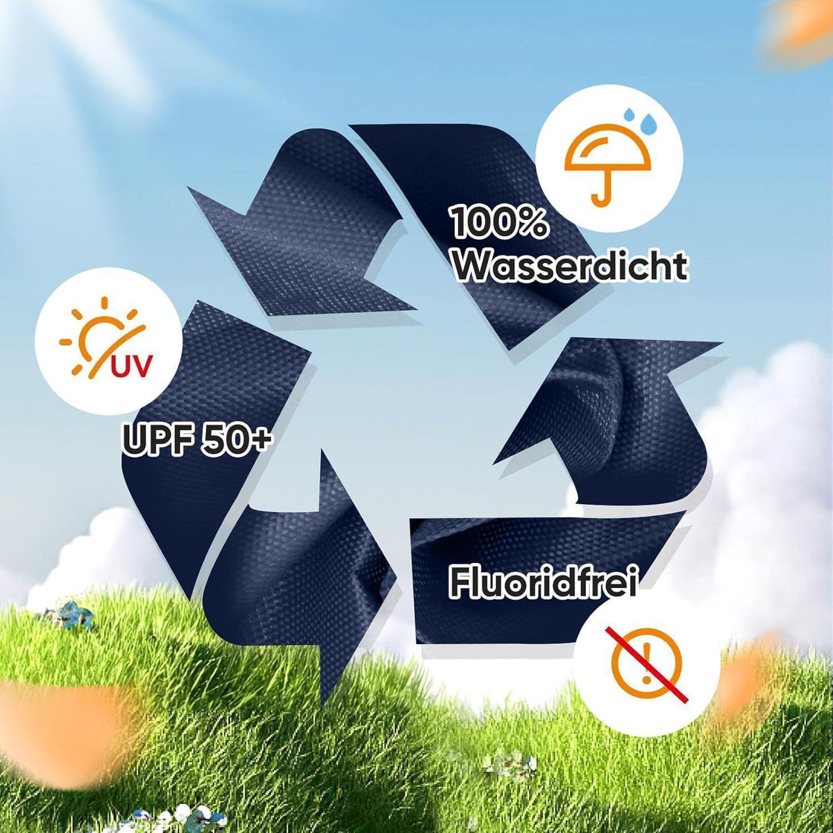 Faltpavillon 3x6m wasserdicht mit Seitenwänden & UV-Schutz