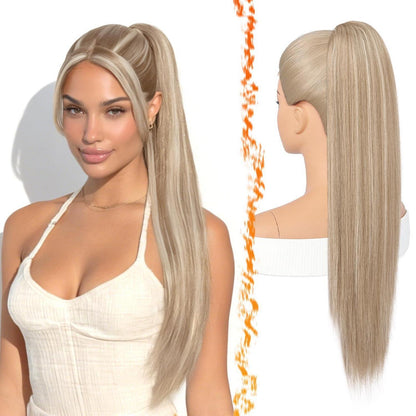 Blonder Pferdeschwanz Extension 70cm – Schnell & Einfach