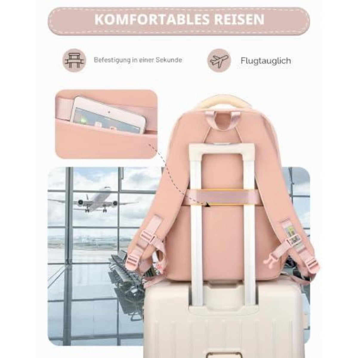 Schulrucksack Mädchen Teenager Rosa – Robust & Bequem