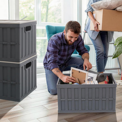 4er Set Faltbare Aufbewahrungsboxen 64L – Grau