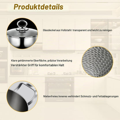 Titan Schmorpfanne 28cm mit Deckel – 10 Liter, Antihaftbeschichtung