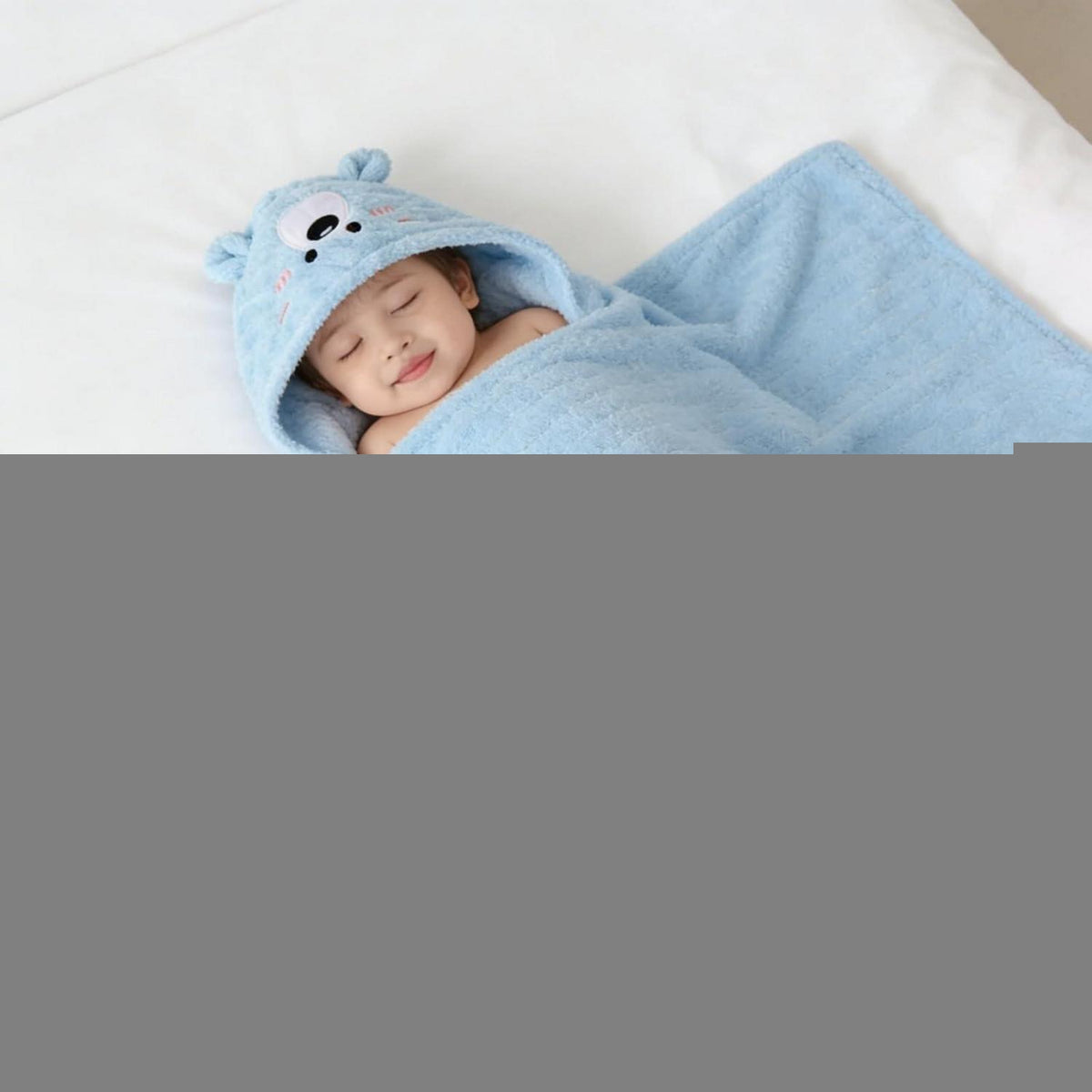 Kapuze Babyhandtuch Fleece, Kuschelig & Saugstark, Blau