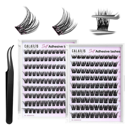 Selbstklebende Wimpern Extensions – Wispy D Curl, 198 Stück