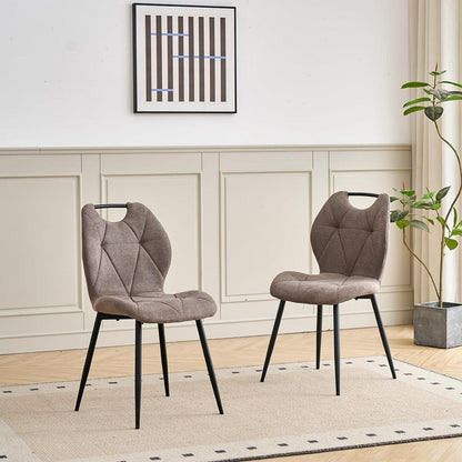 Runder Esstisch Set mit 4 Polsterstühlen im Nordic Stil