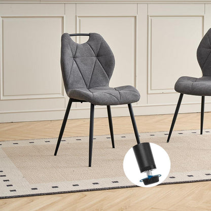 Runder Esstisch Set mit 4 Polsterstühlen im Nordic Stil