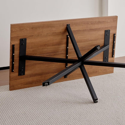 5-teiliges Esszimmer-Set: 140cm Tisch + 4 gepolsterte Stühle