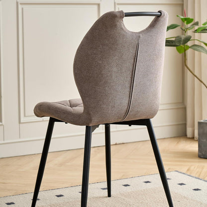 5-teiliges Esszimmer-Set: 140cm Tisch + 4 gepolsterte Stühle