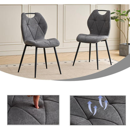 5-teiliges Esszimmer-Set: 140cm Tisch + 4 gepolsterte Stühle
