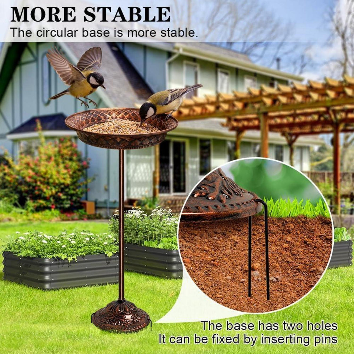 Vogeltränke Stehend – Winterfest & Robust für Garten & Balkon
