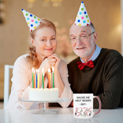 50. Geburtstag Geschenkset für Frauen: Tasse, Socken & Untersetzer 1976