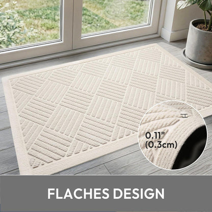 Schmutzfangmatte Creme 43x75 cm – Waschbare Fußmatte für Innen & Außen