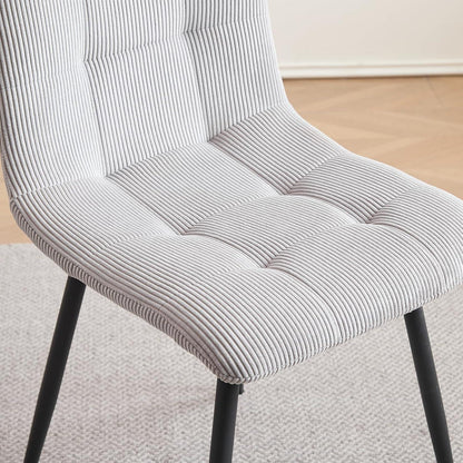 Runder Esstisch Set 100cm mit 4 Samtstühlen (Dunkelgrau/Hellgrau)