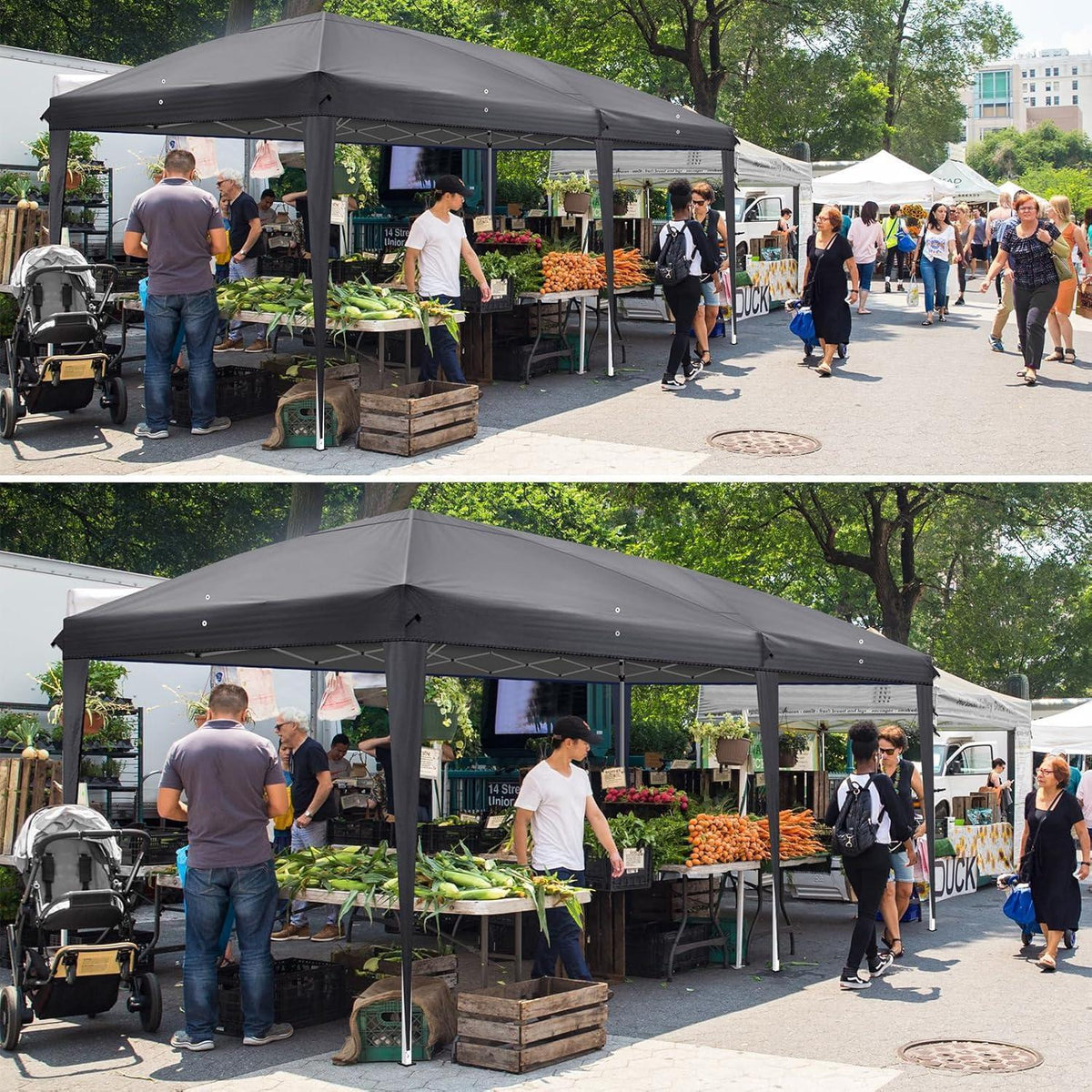 3x6m Faltpavillon mit 6 Seitenteilen – UV-Schutz & Höhenverstellbar